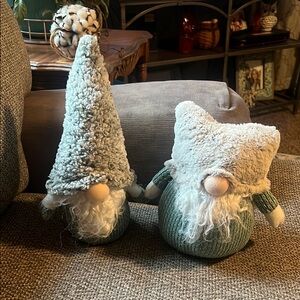 Cozy Green and Cream Gnome Set